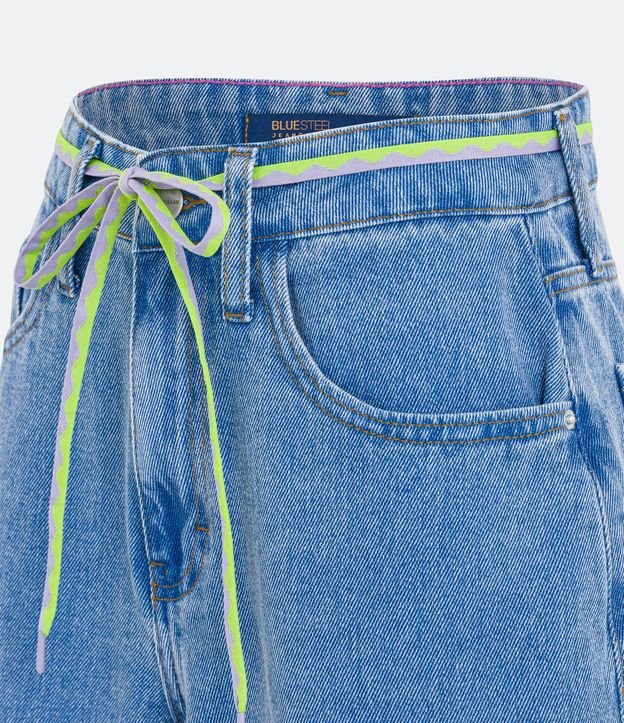 Short Mom Jeans con Cinturón Cordón 2