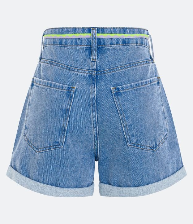 Short Mom Jeans con Cinturón Cordón 3