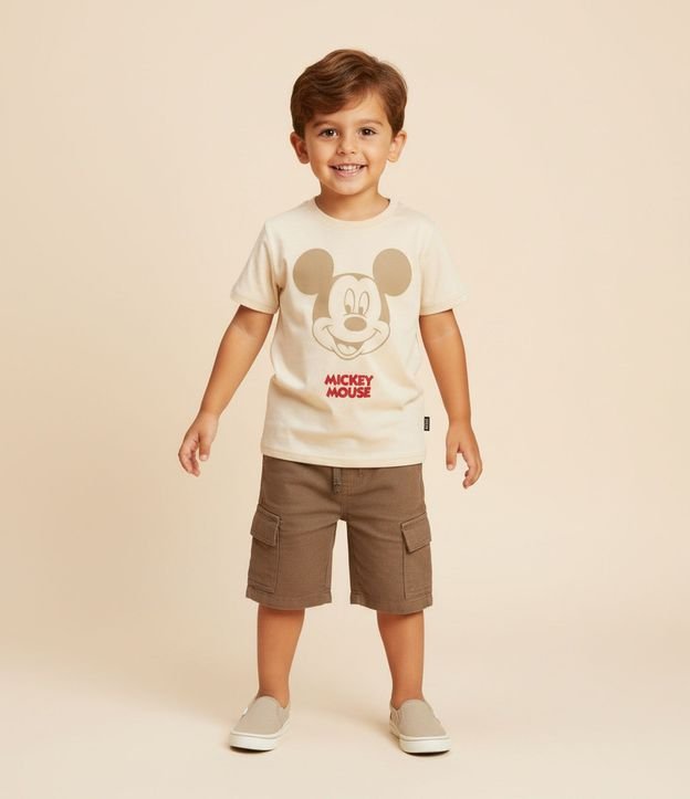 Remera Infantil con Estampa en Relieve Mickey Mouse - Talle 1 a 5 años