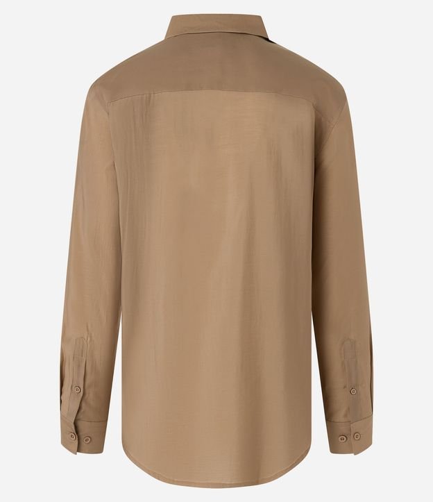 Camisa Slim en Liocel con Cuello Inglés y Textura 2