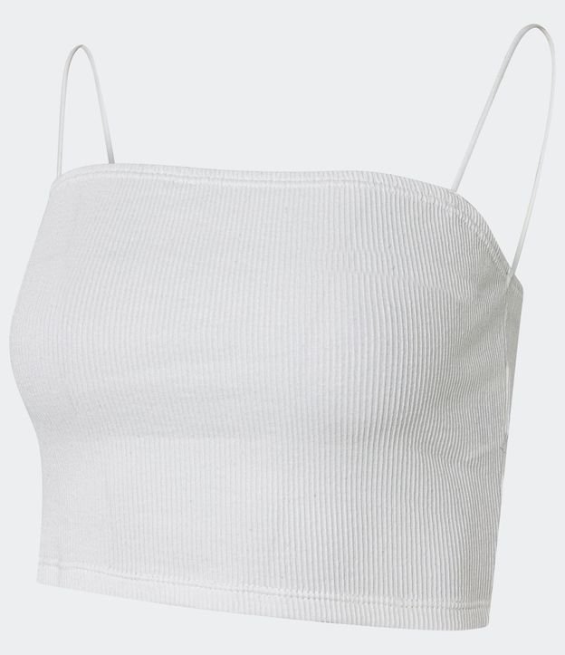 Blusa Cropped de Tirantes en Rib Texturizada 8