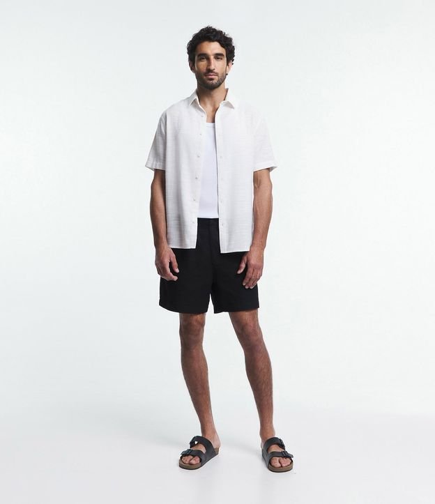 Camisa Comfort en Algodón Texturizado con Rayas 2