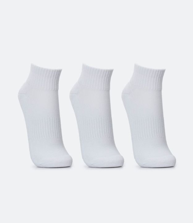 Kit 03 Pares de Medias Caña Corta Deportiva con Suela Toalla 2