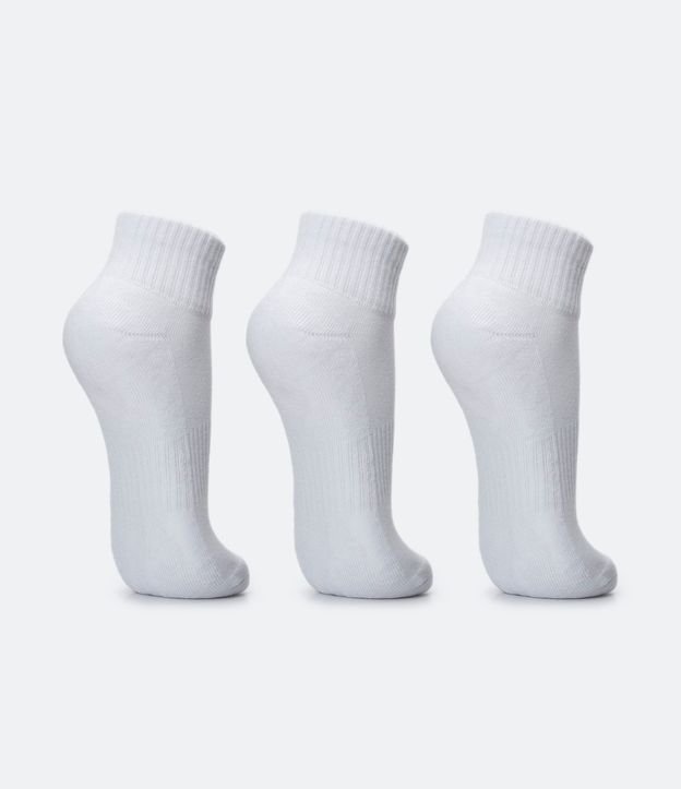 Kit 03 Pares de Medias Caña Corta Deportiva con Suela Toalla 3