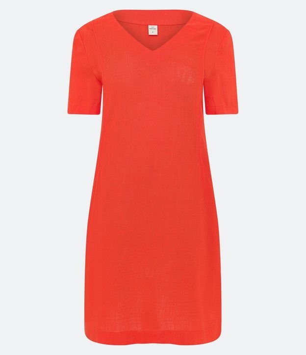Vestido en Viscolino con Detalle Diferenciado 7