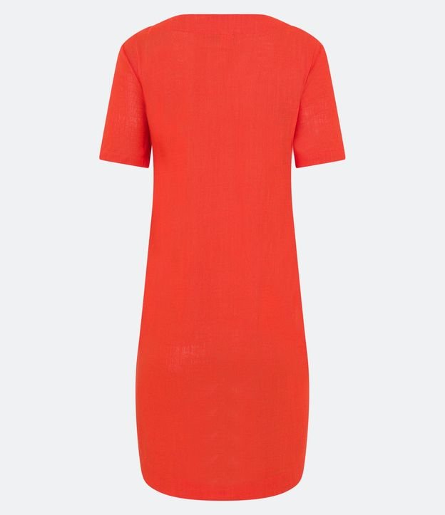 Vestido en Viscolino con Detalle Diferenciado 9