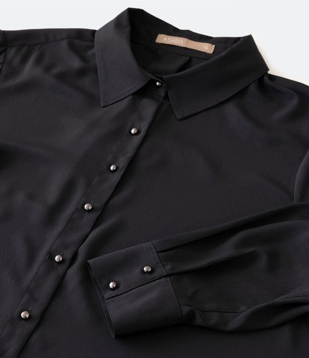 Camisa Básica en Crepé con Botones Curve & Plus Size 7
