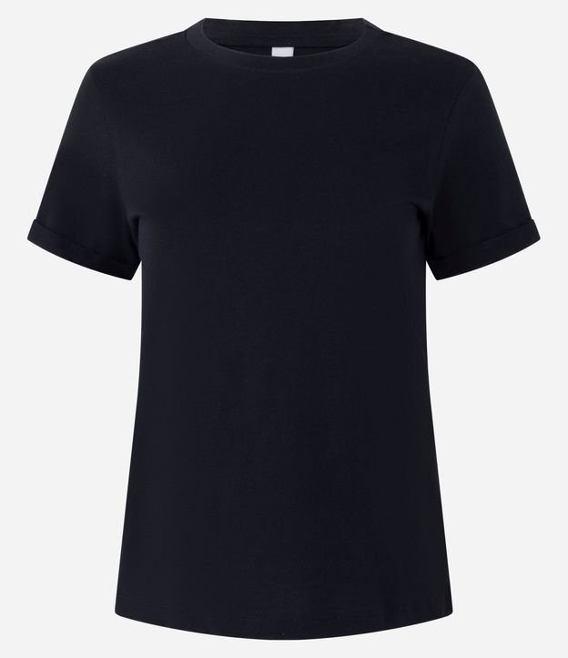 Remera en Media Malla con Manga Corta Doblada 6