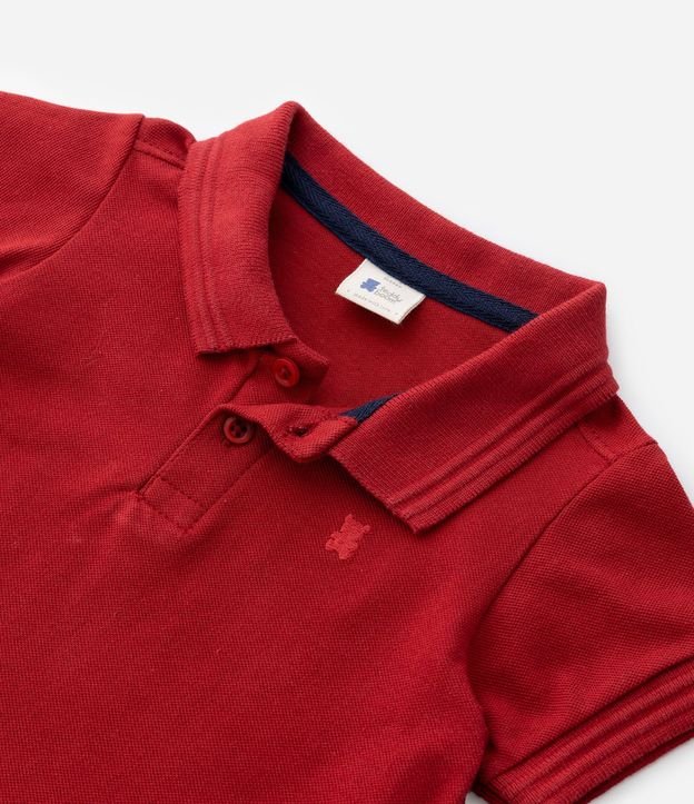 Polo Básica Infantil con Bordado de Osito en el Pecho - Talle 3 a 18 meses 5