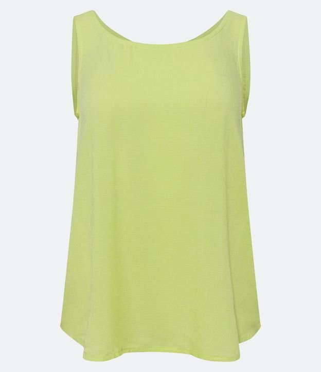 Blusa Musculosa en Viscosa con Cuello Redondo