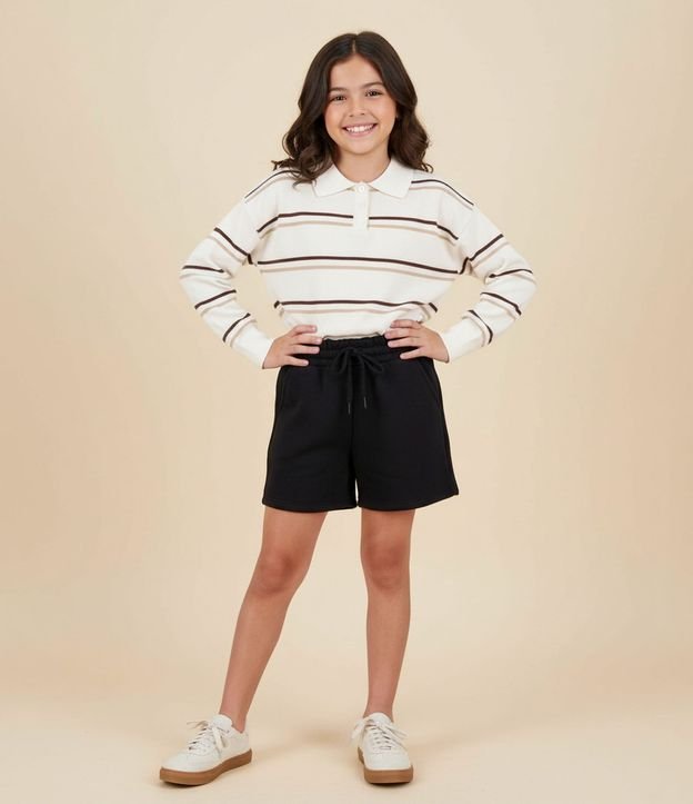 Short Clochard Infantil en Algodón con Bolsillo - Talle 5 a 14 años