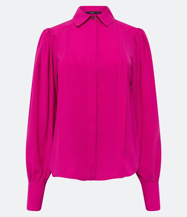 Camisa con Manga Abullonada y Puño Ancho