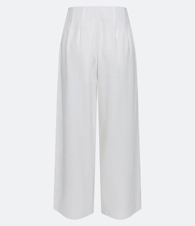 Pantalón Pantalona en Viscosa Cintura Mediana con Botones y Bolsillos 6
