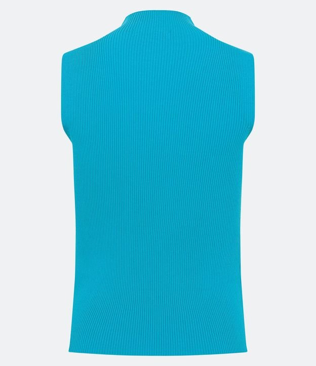 Blusa Musculosa Básica de Punto con Cuello Alto 3