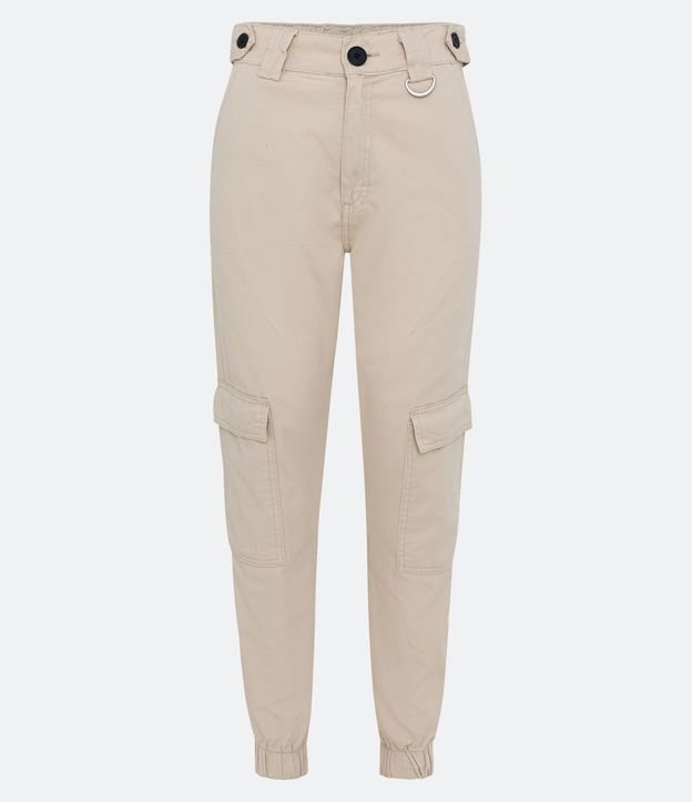 Pantalón Jogger Cintura Alta con Detalle de Hebilla y Bolsillos Cargo 5
