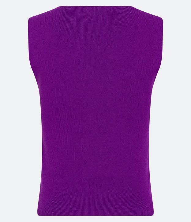 Blusa Cropped en Punto con Escote Cuadrado 6