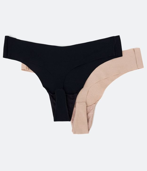 Kit 02 Bombachas Bikini Tanga en Microfibra con Corte a Láser 2
