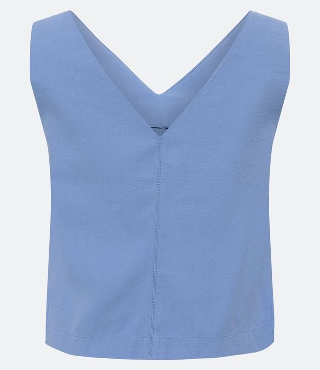 Blusa sin Manga en Liocel con Escote V y Pence na sisa 2