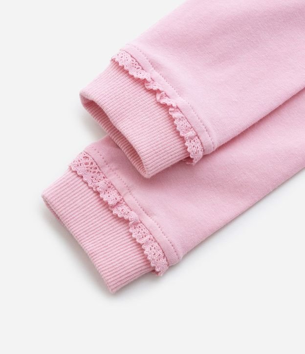 Pantalones Infantiles con Cintura Doblada y Lazo Aplicado - Talle RN a 18 meses 7