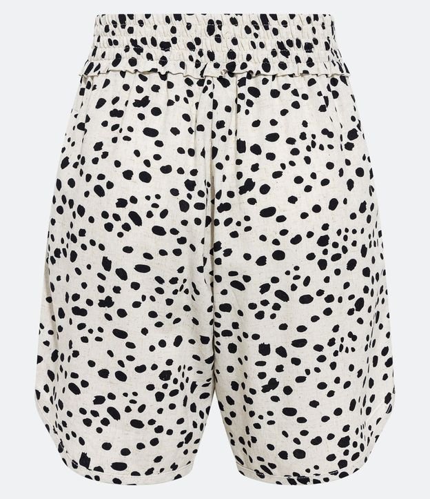 Short Runner Cintura Média en Viscolino con Estampa de Lunares 6