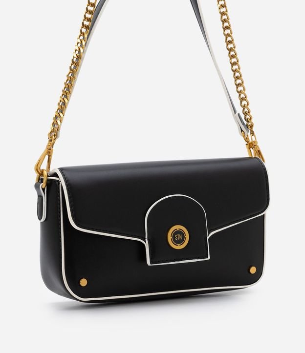 Bolso Shoulder Baguette Pequeno con Correa de Cadena