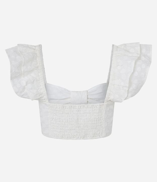 Top con Textura de Lunares y Nudo Delantero 7