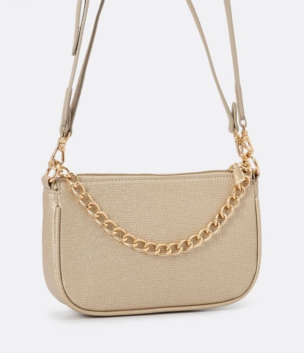 Cartera Shoulder Baguette con Correa de Hombro y Detalle en Cadena 2