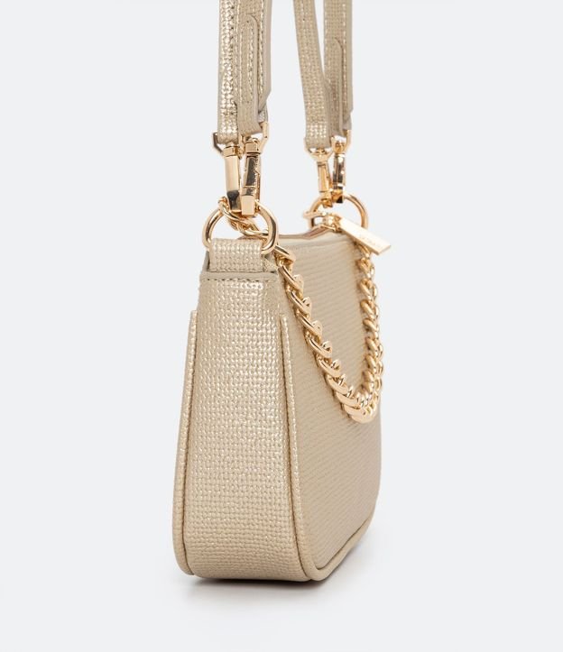 Cartera Shoulder Baguette con Correa de Hombro y Detalle en Cadena 3