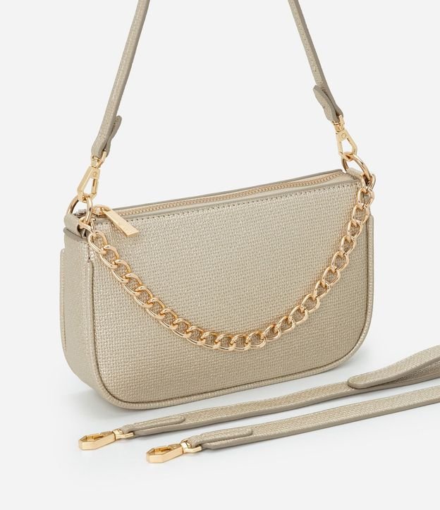 Cartera Shoulder Baguette con Correa de Hombro y Detalle en Cadena 8