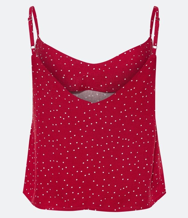 Blusa Ancha de Tirantes en Viscosa con Estampado de Lunares 2