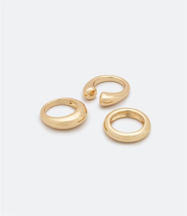 Kit 03 Anillos de Metal Bold en Diferentes Formas 2