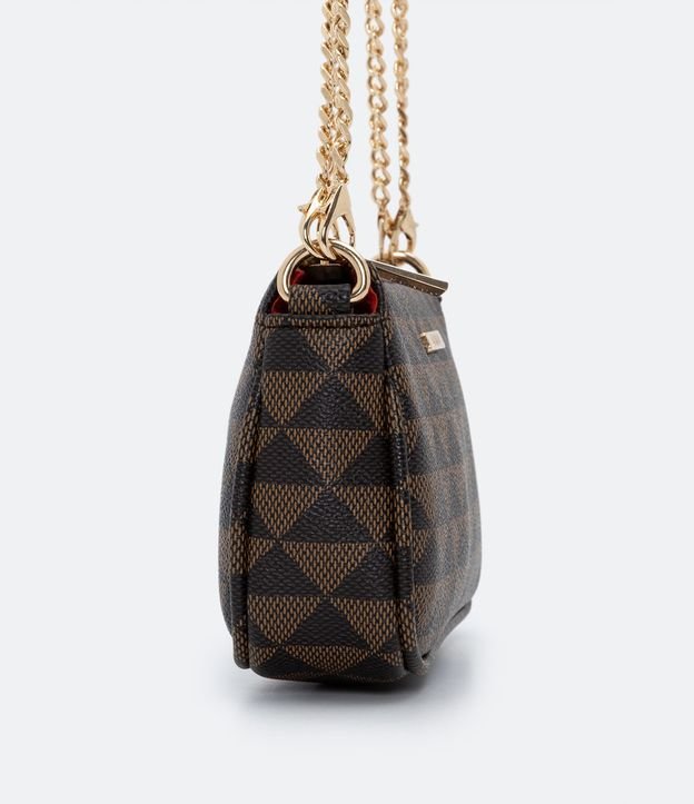 Bolsa Transversal en PU con Estampa Triángulo y Breteles en Cadena 2
