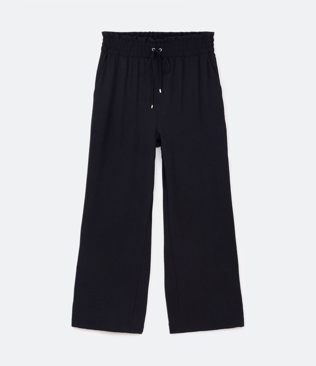 Pantalón Pantalona en Crepé con Cintura Elástica y Lazo Curve & Plus Size 6