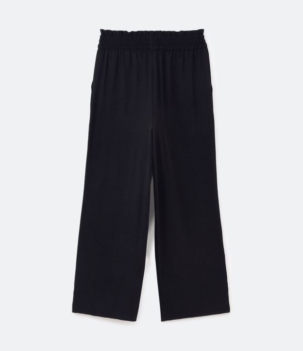 Pantalón Pantalona en Crepé con Cintura Elástica y Lazo Curve & Plus Size 7