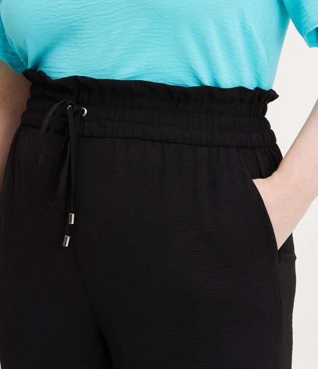 Pantalón Pantalona en Crepé con Cintura Elástica y Lazo Curve & Plus Size 5
