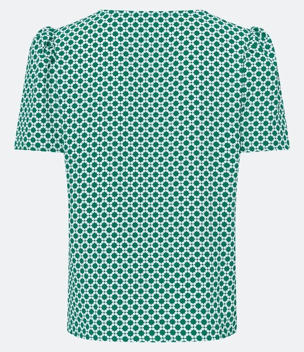 Blusa Manga Corta en Crepé con Estampa Floral Grid 2