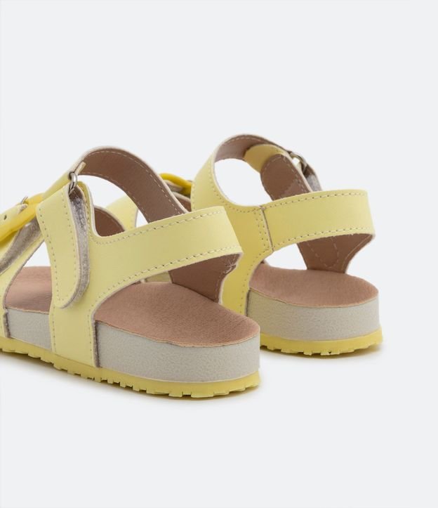 Sandalia Infantil en PU con Velcro y Hebilla de Flor - Talle 20 al 27 4