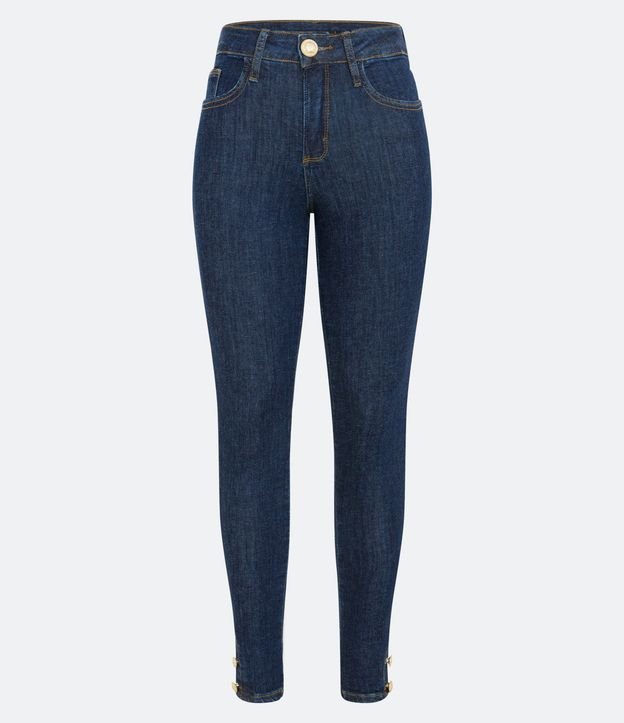 Pantalón Skinny  Jeans con Botones en el Ruedo 6