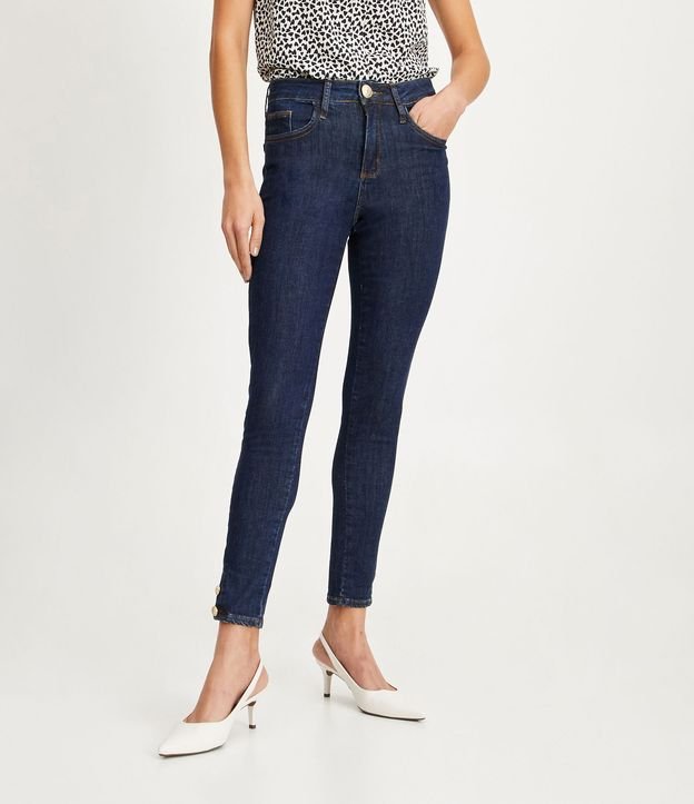 Pantalón Skinny  Jeans con Botones en el Ruedo 2