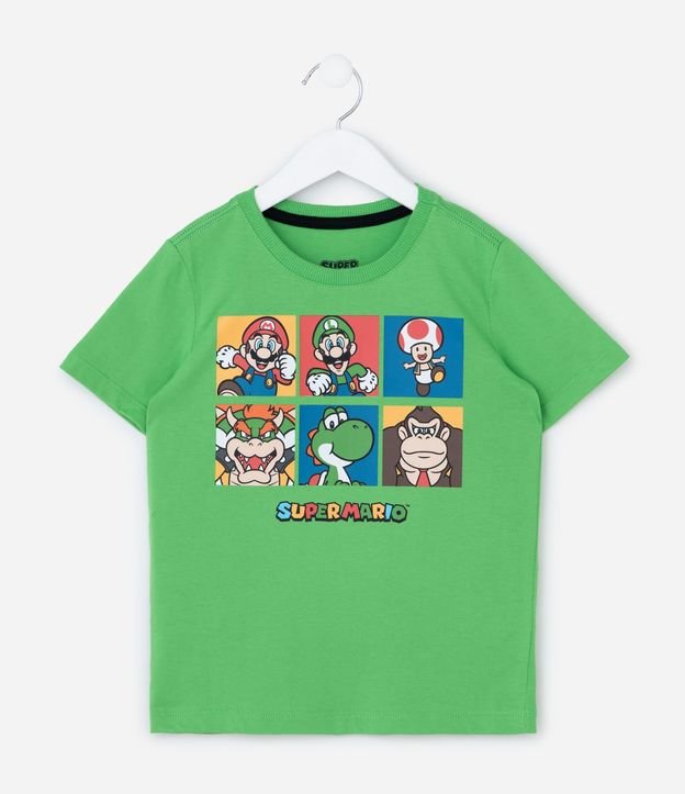 Remera Infantil con Estampa Super Mario - Talle 3 a 10 años 2