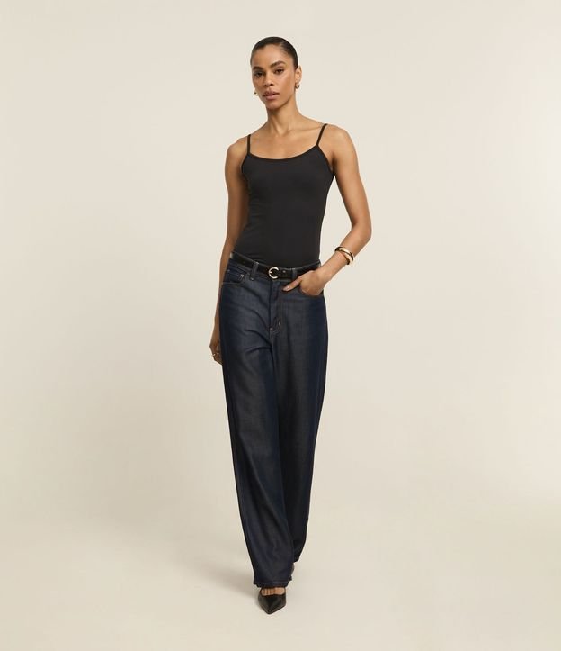 Blusa Musculosa Básica en Poliamida con Breteles Finos 7