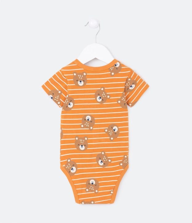 Body Infantil con Estampado de Ositos y Rayas - Talle 0 a 18 Meses 3