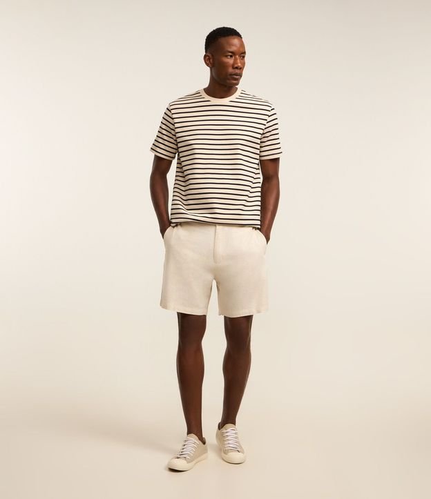 Bermuda Slim en Viscolino con Cordón y Bolsillos