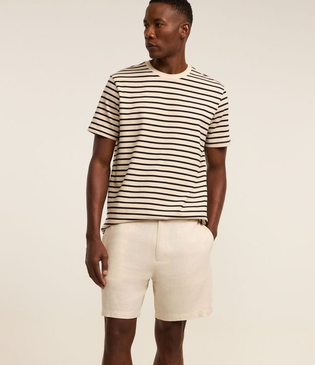 Bermuda Slim en Viscolino con Cordón y Bolsillos 4