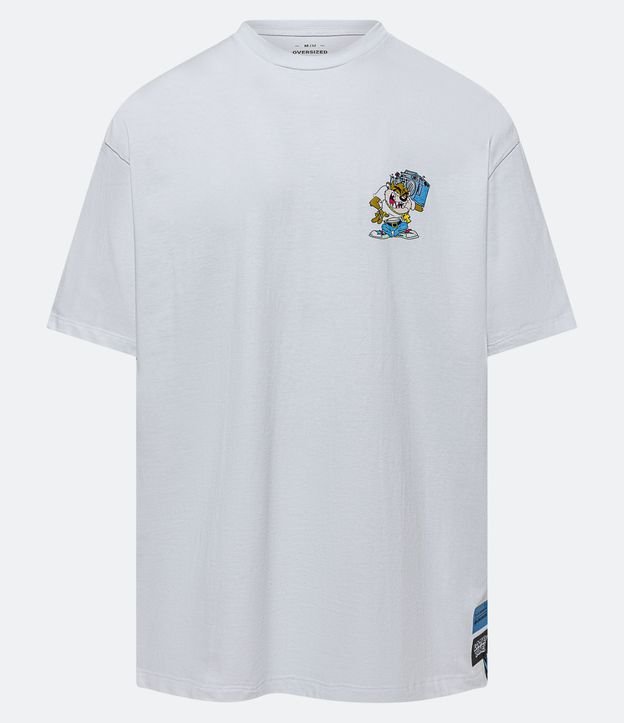 Remera Relaxed en Media Malla con Estampa Looney Tunes Trap