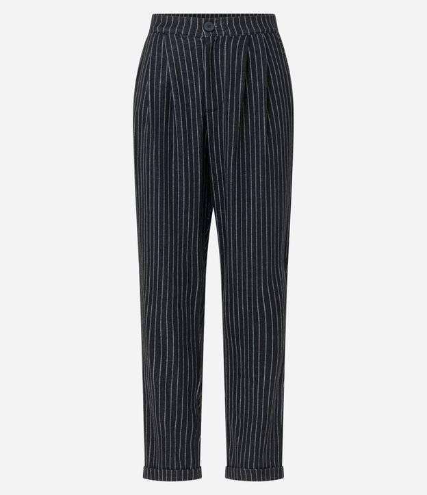 Pantalón Jogger Rayado de Tiza con Cintura Sastrería