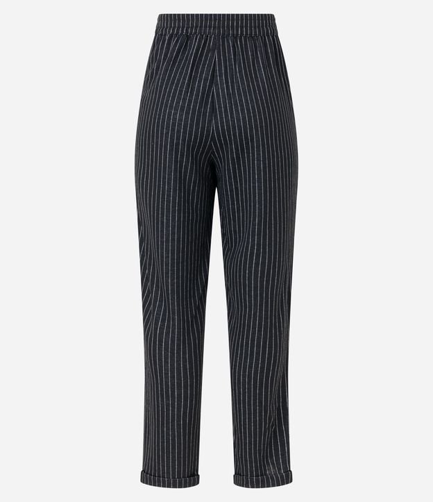 Pantalón Jogger Rayado de Tiza con Cintura Sastrería 6
