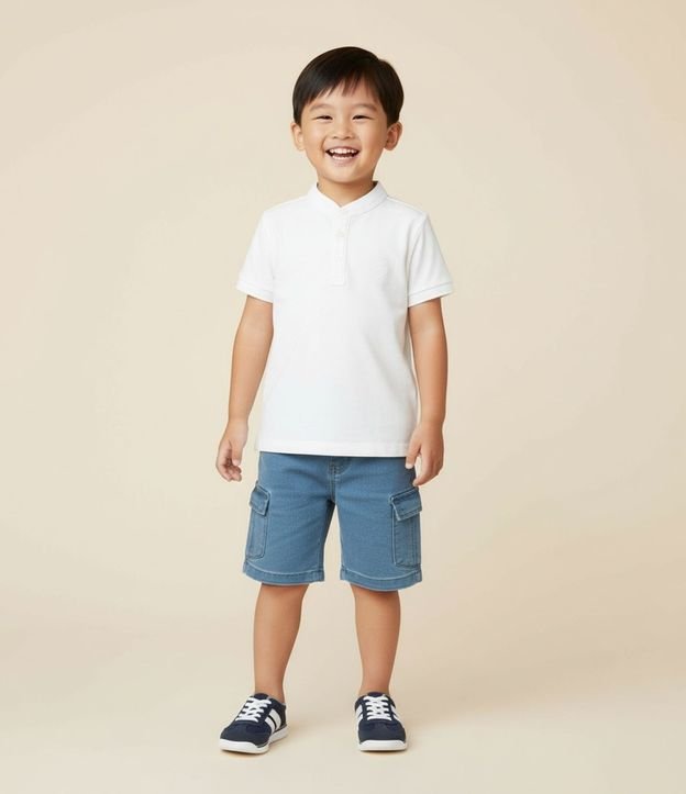 Remera Manga Corta Infantil con Bordado en el Pecho - Talle 1 a 5 años 1