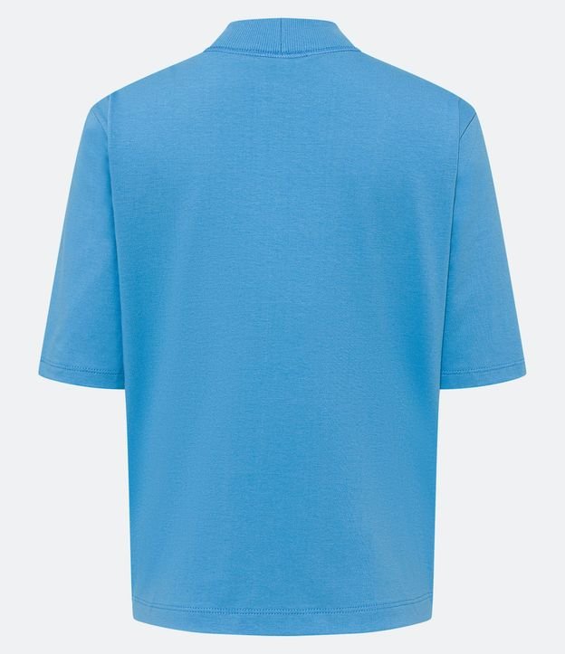 Blusa en Algodón con Cuello Alto y Manga Corta 7