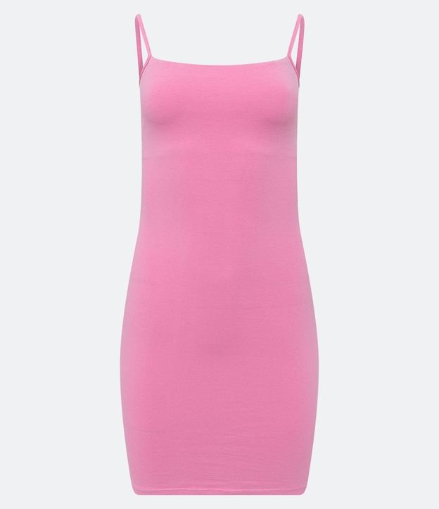 Vestido Corto en Algodón con Breteles Finos 5